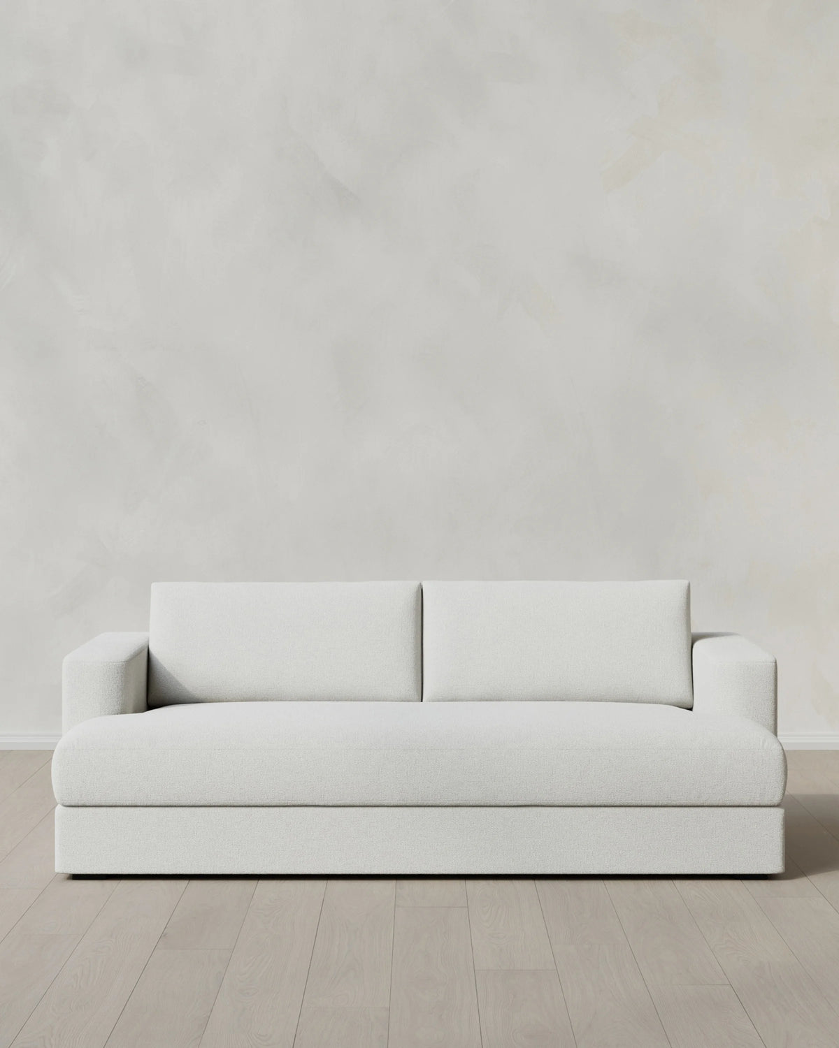 Sierra Curved Arm Sofa in Performance Basketweave - 7ft / Flax