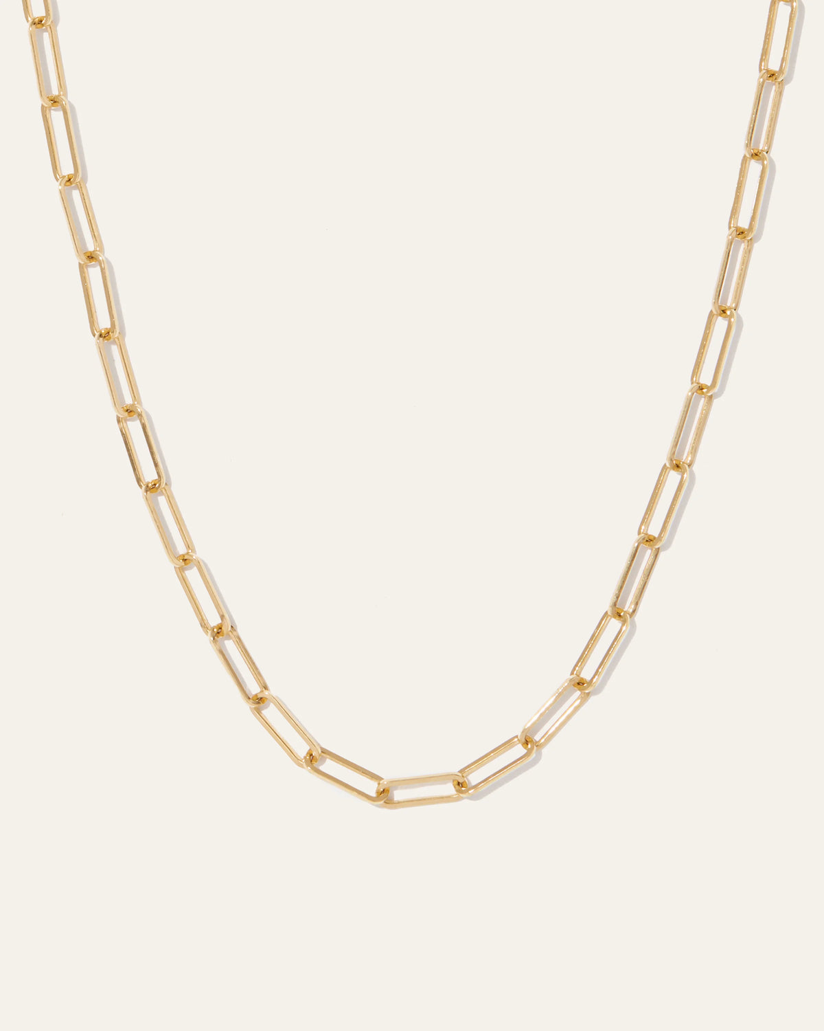 14k Gold Long Chain Link Necklace - One Size / Yellow Gold Main image