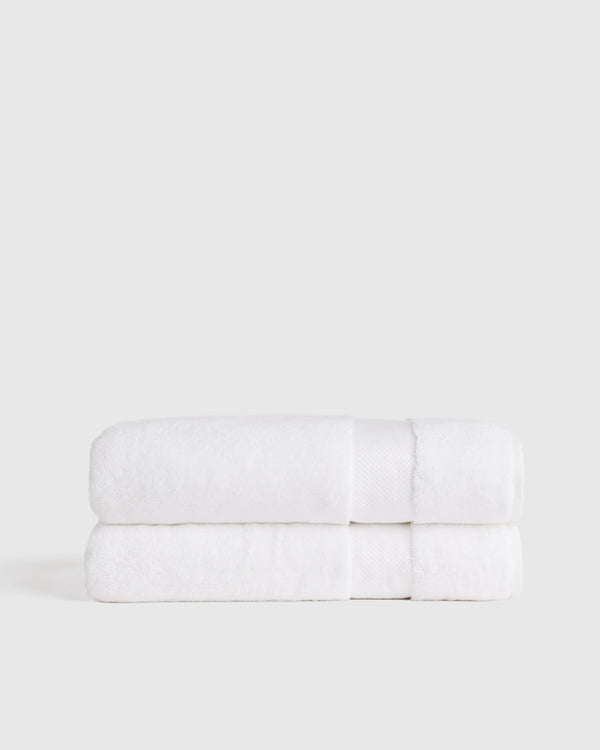 Turkish Ultra Plush Bath Sheet (Set of 2) - One Size / White