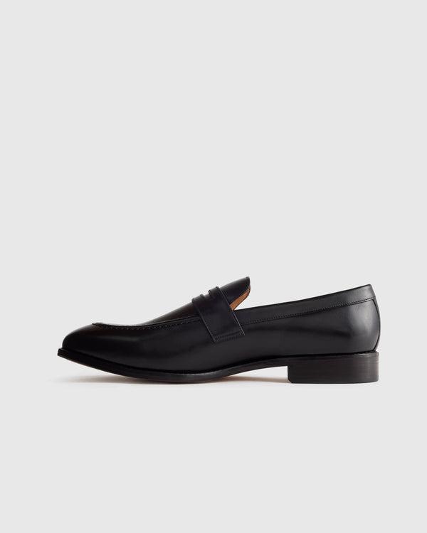 Calfskin Leather Penny Loafer - 7 / Brunette