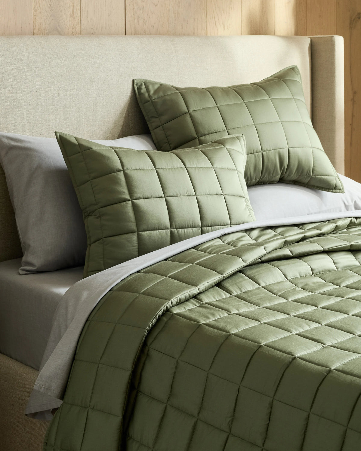 Bamboo Box Quilt - Twin / Sage