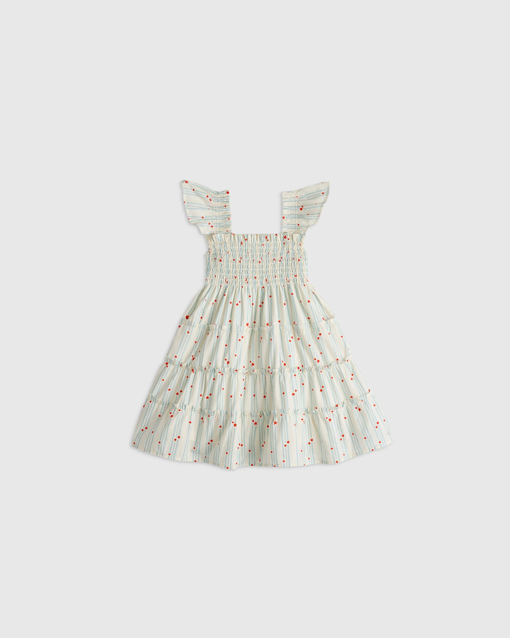 100% Organic Cotton Poplin Smocked Dress - 3-6M / Wisteria Floral