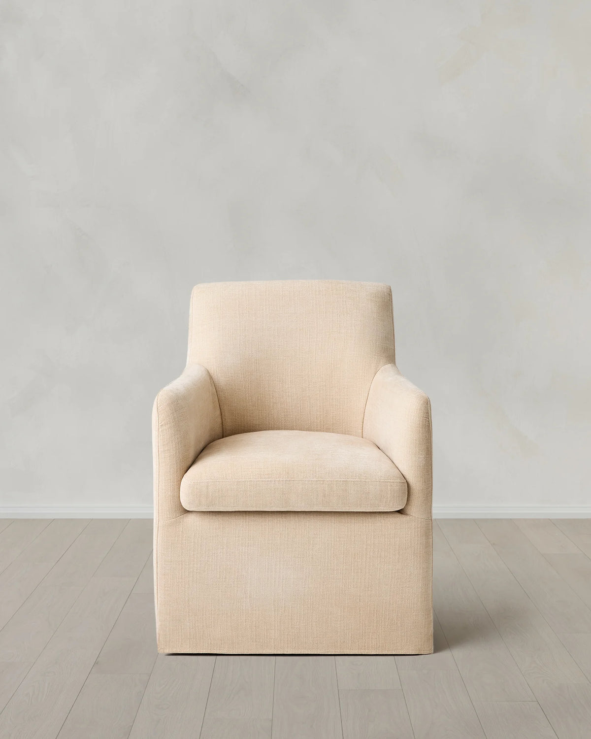 Performance Chenille Curved Back Dining Chair - One Size / Natural Main image
