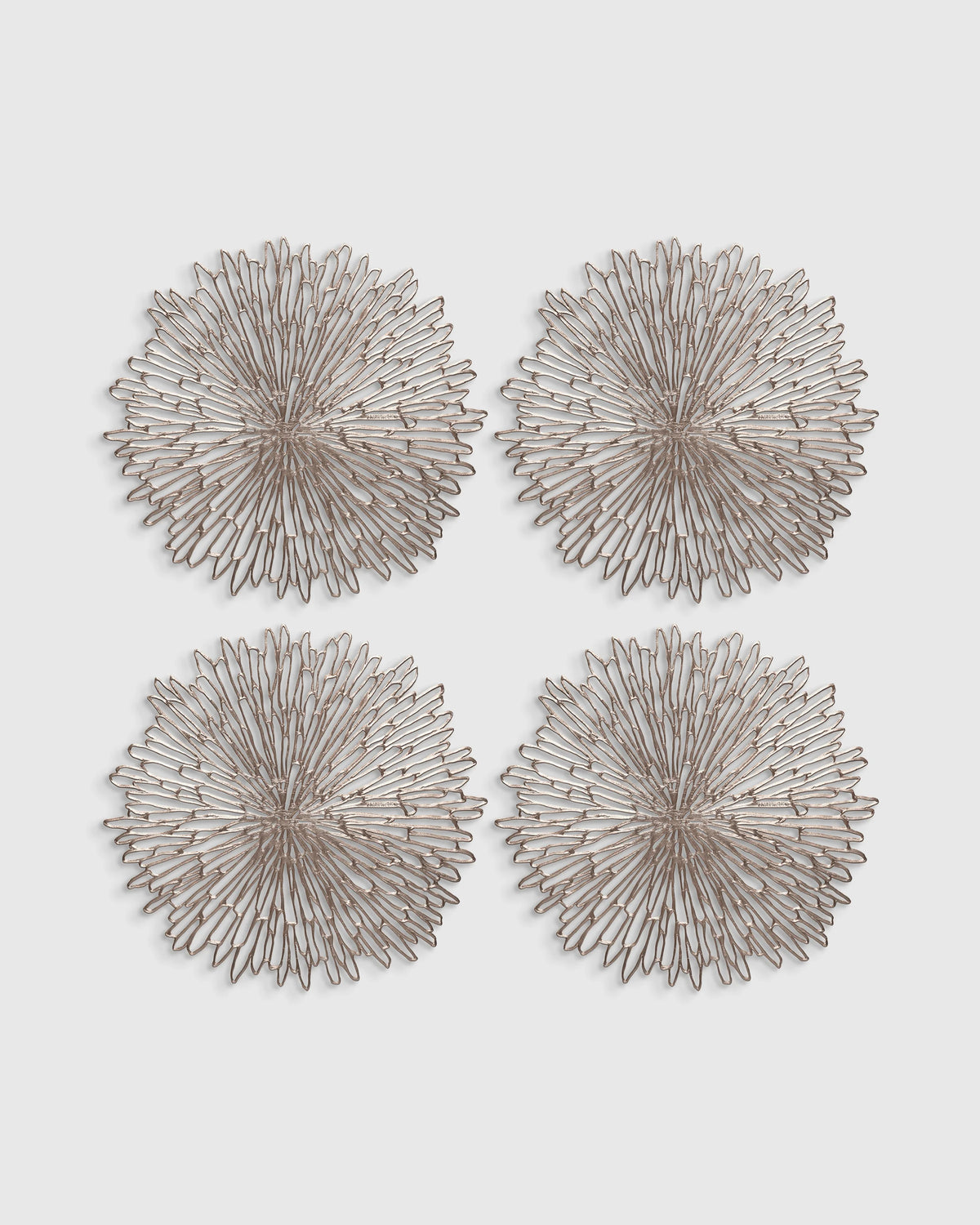 Pressed Bloom Placemats, Set of 4 by Chilewich - One Size / Champagne