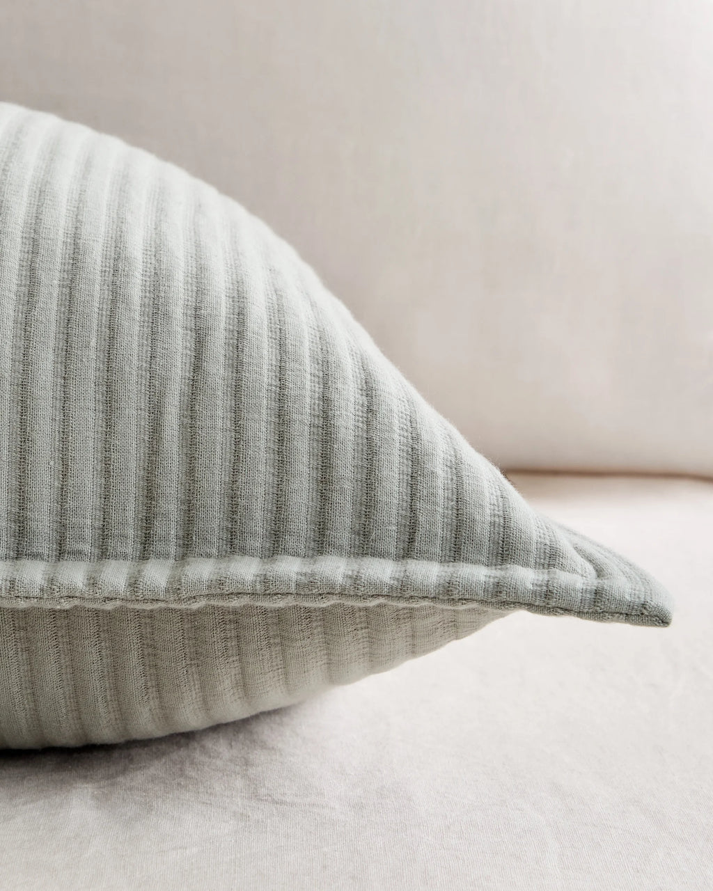 Organic Cotton Matelasse Euro Sham - Euro / Dried Sage
