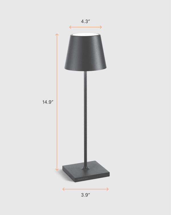 Poldina Pro Rechargeable Table Lamp by Zafferano - Regular / White