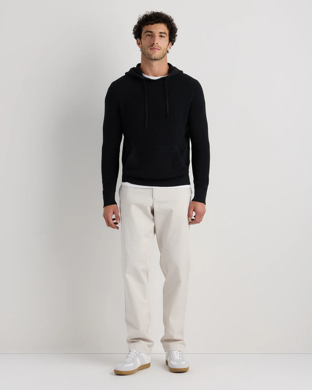 Organic Cotton Cashmere Waffle Hoodie - S / Bayberry Olive