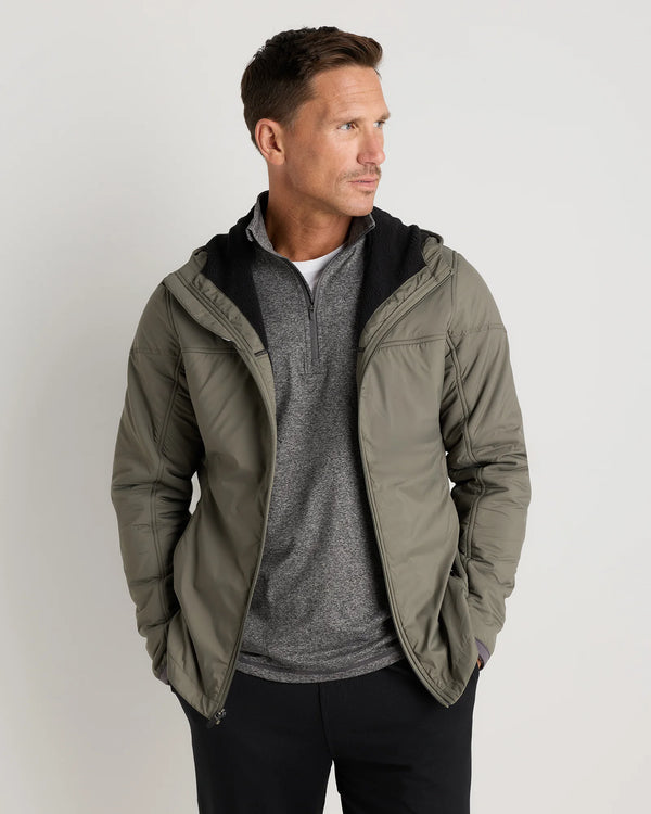 Weather Proof Fleece-Lined Hooded Jacket - S / Carbon Grey