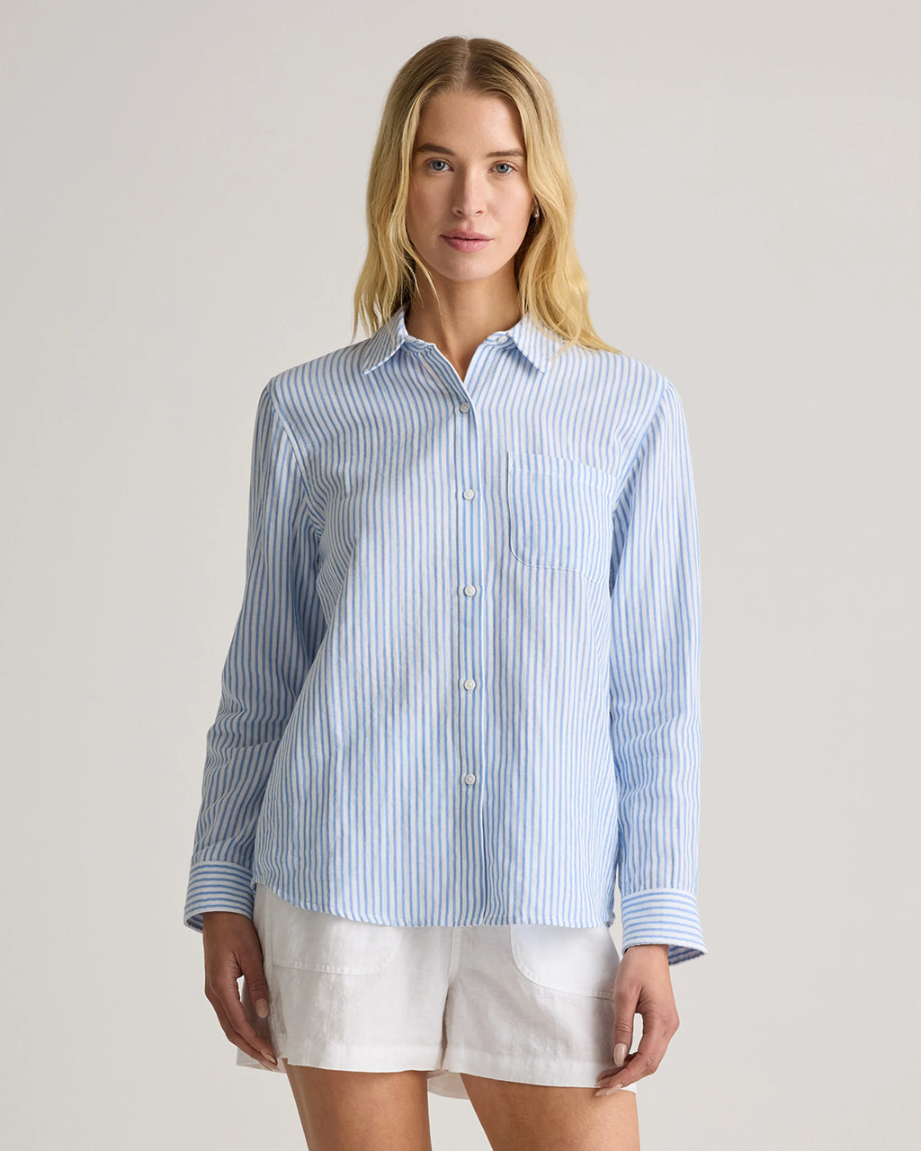 100% Organic Cotton Gauze Long Sleeve Shirt - XS / Khaki Gingham