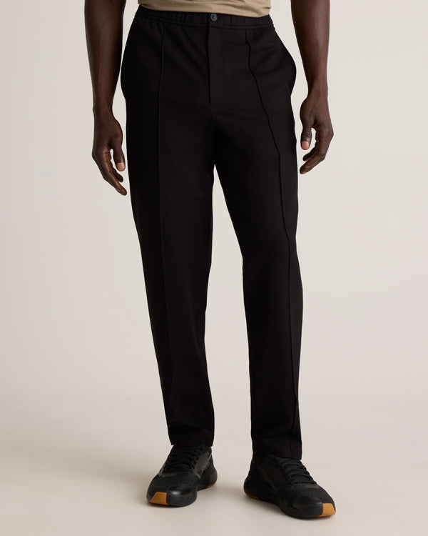Stretch Knit Pintuck Trousers - S / Navy