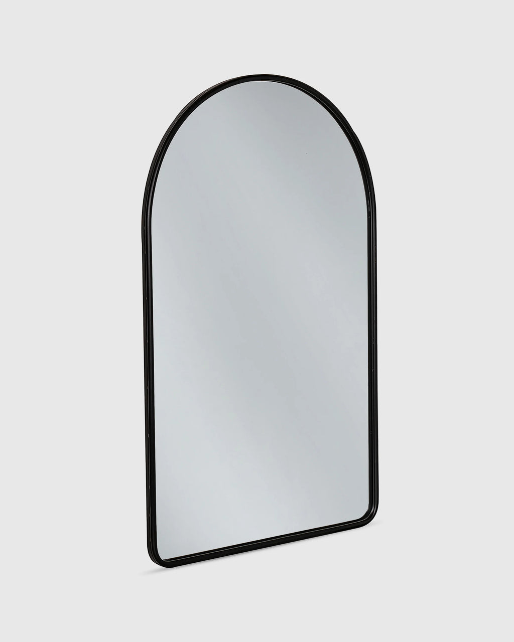 Arched Metal Framed Wall Mirror - One Size / Silver Metal Frame