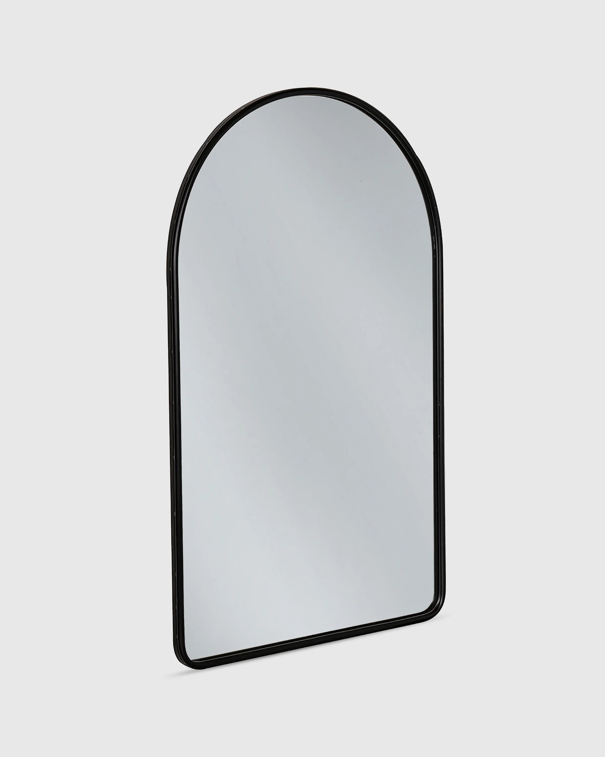 Arched Metal Framed Wall Mirror - One Size / Silver Metal Frame