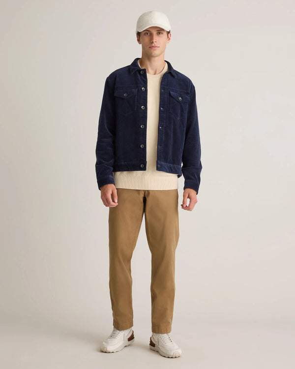 Organic Stretch Corduroy Trucker Jacket - S / Seaweed