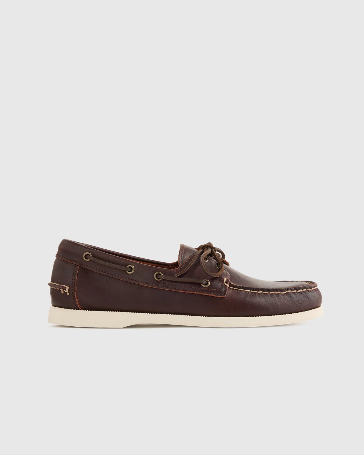 Water Resistant Leather Boat Shoe - 7 / Brunette Main image