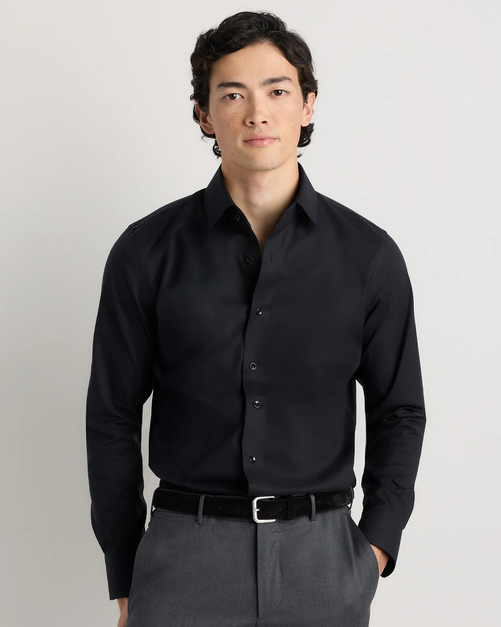 Organic Cotton Oxford Non-Iron Dress Shirt - S / Pale Blue