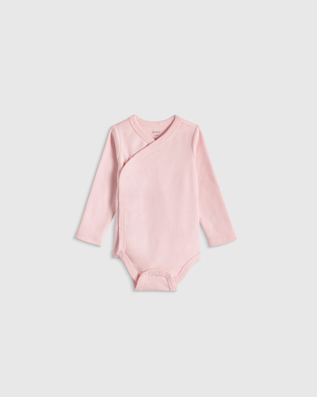 100% Organic Cotton Long Sleeve Kimono Bodysuit - 0-3M / Safari