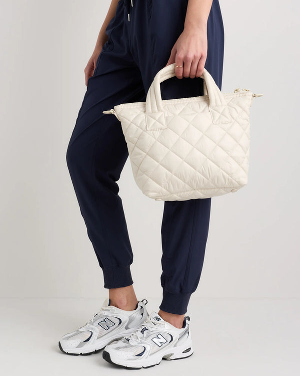 Transit Quilted Small Crossbody Tote - One Size / Taupe Brown