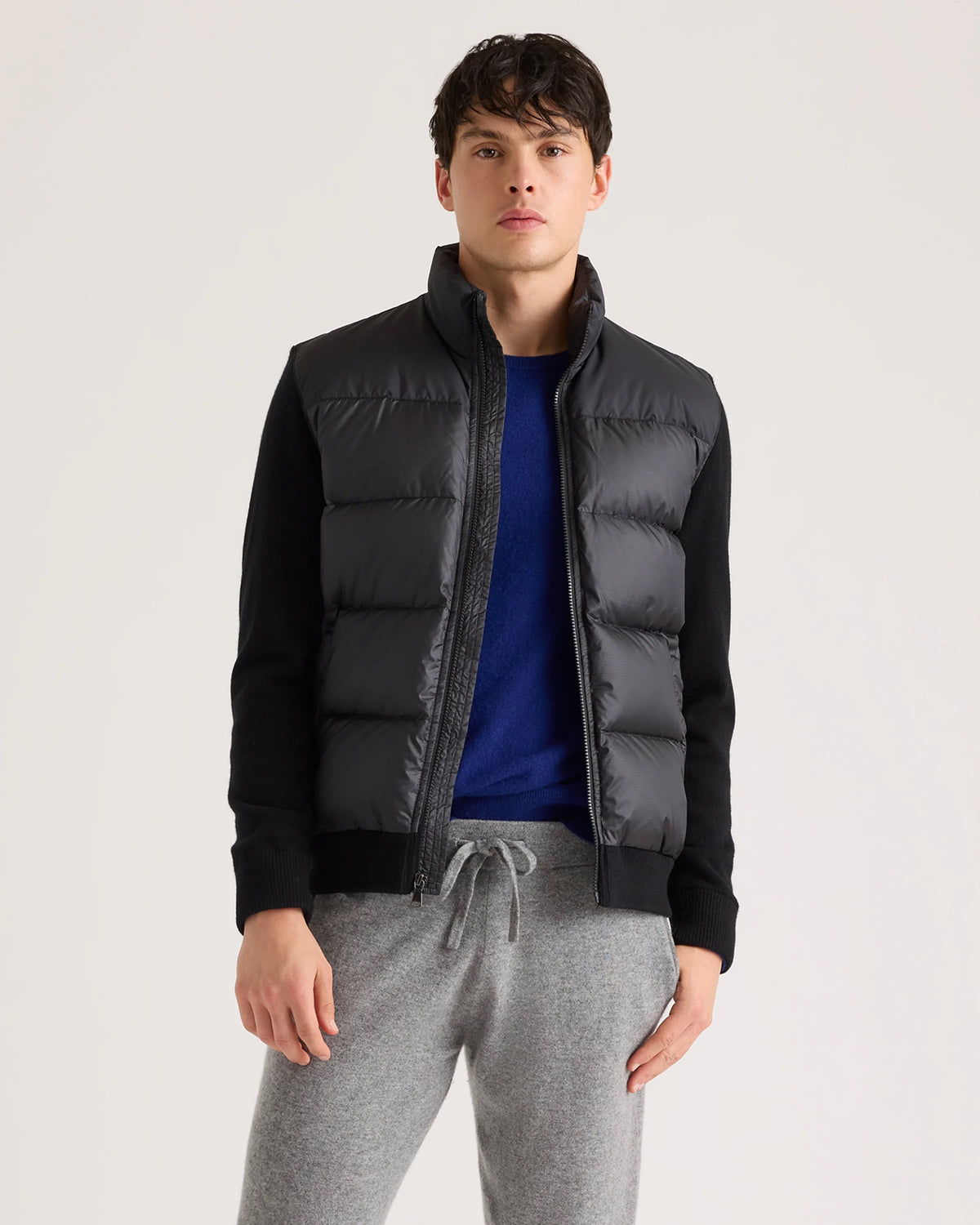 Mixed Media Down and Cashmere Jacket - S / Black Main image