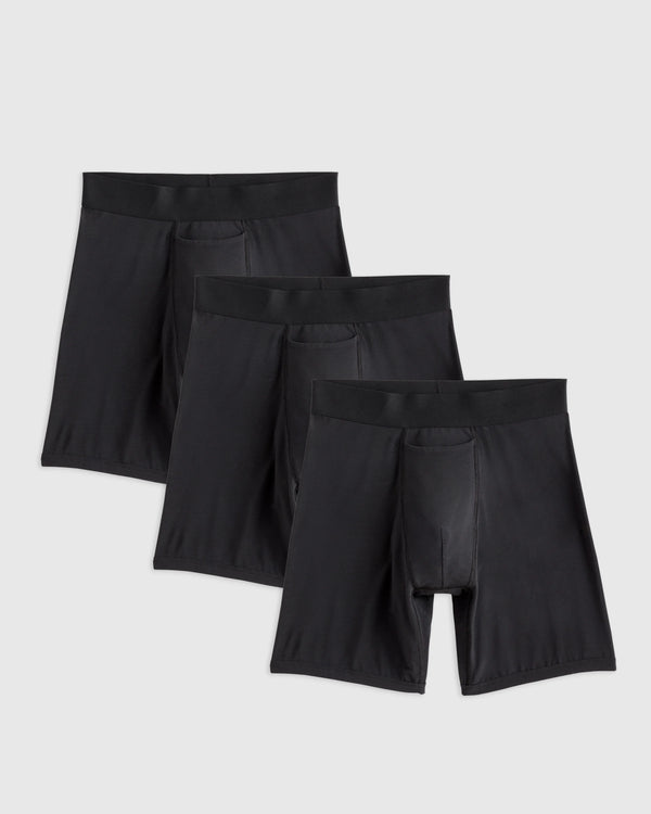 Micromodal 6" Boxer Brief (3-pack) - XS / Black