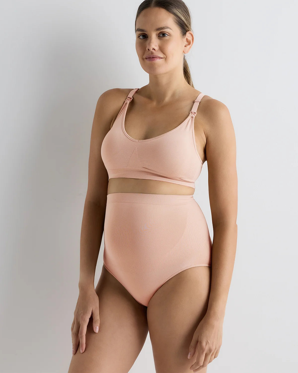 Seamless Nursing Bra - XS / Peach Pink Secondary image