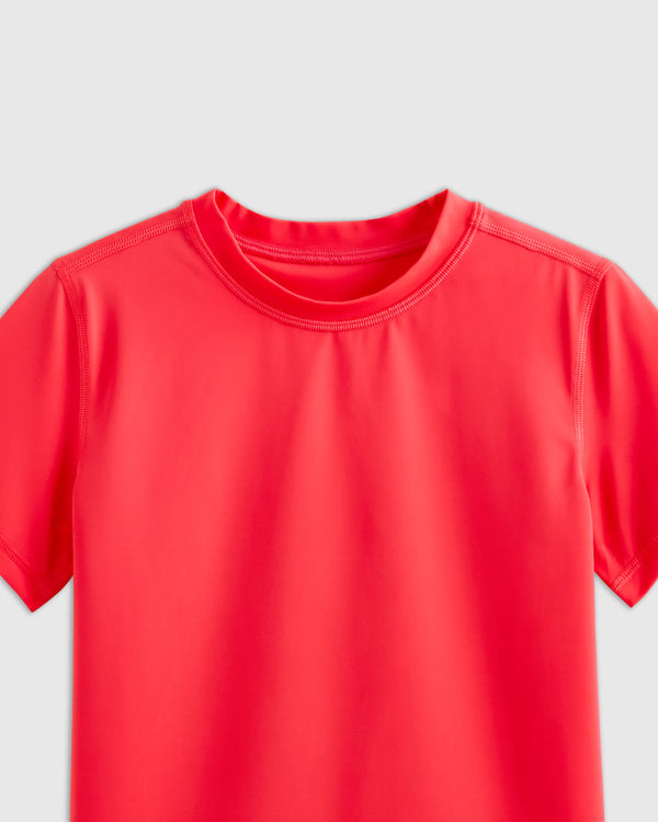 Short Sleeve Rash Guard Top - 2T / Coral Orange