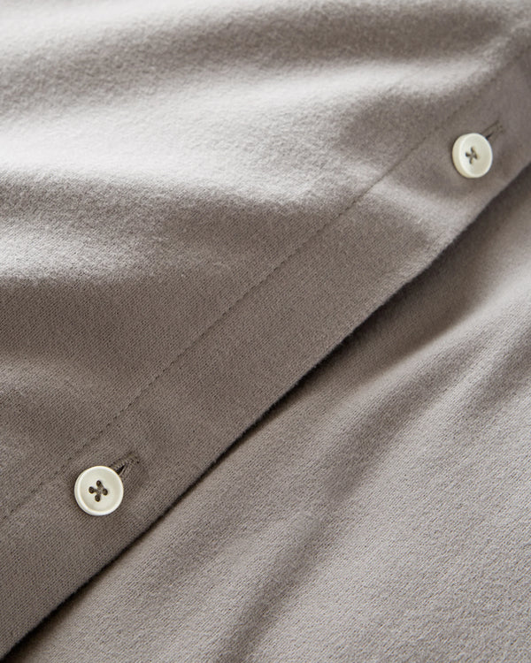 Luxury Organic Flannel Duvet Cover - Twin / Grey