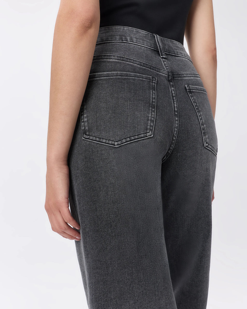 Bella Stretch Patch Pocket Wide Leg Jeans - 24 / Seaside Blue