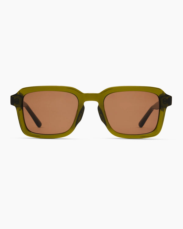 Tulum Polarized Acetate Sunglasses - Standard / Clear Spice with Deep Rose lens