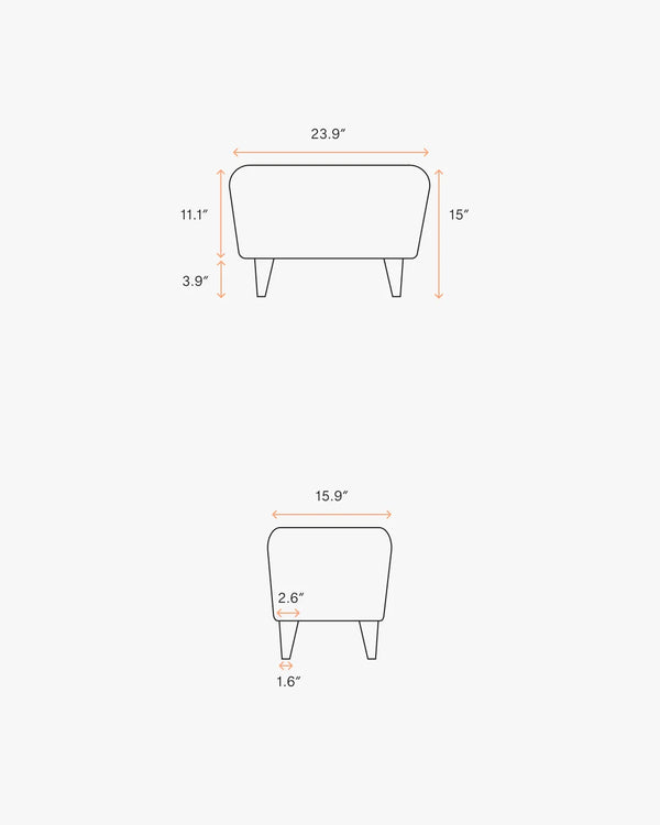 Teddy Boucle Petite Ottoman - One Size / Oatmeal