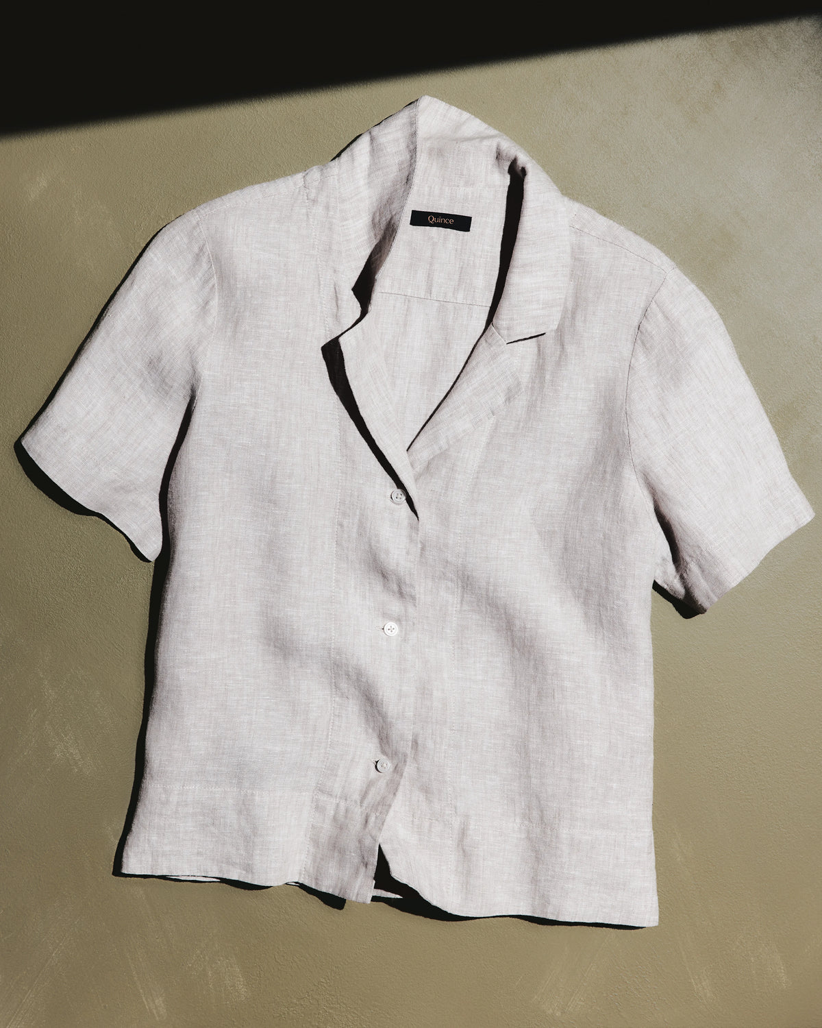 100% European Linen Short Sleeve Shirt - XS / Moonstone Blue