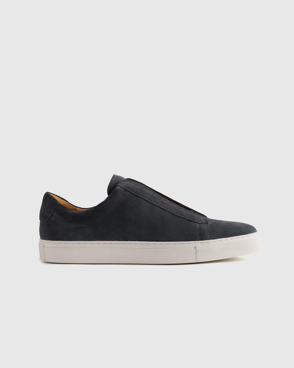 Italian Suede Tailored Sneaker - 7 / Fog