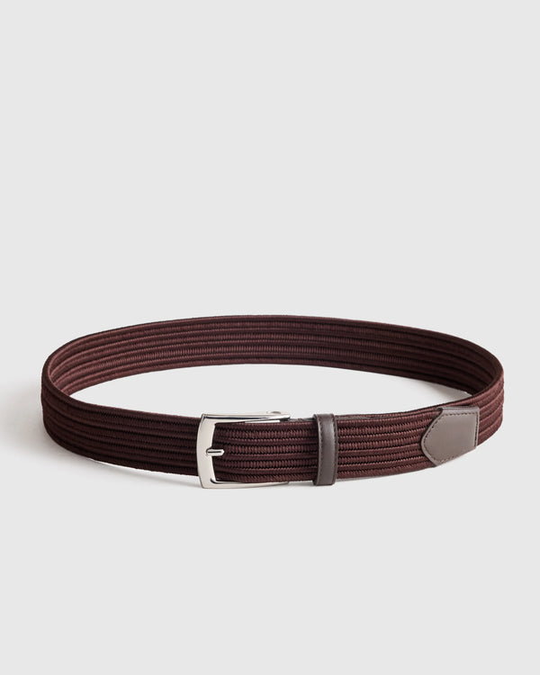 James Woven Stretch Belt - 30 / Black