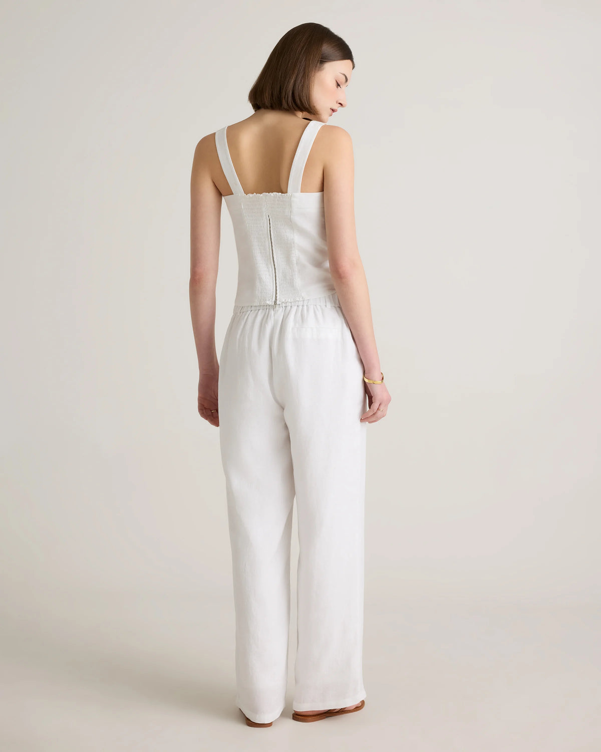100% European Linen Pleated Trouser - 6 / Deep Navy