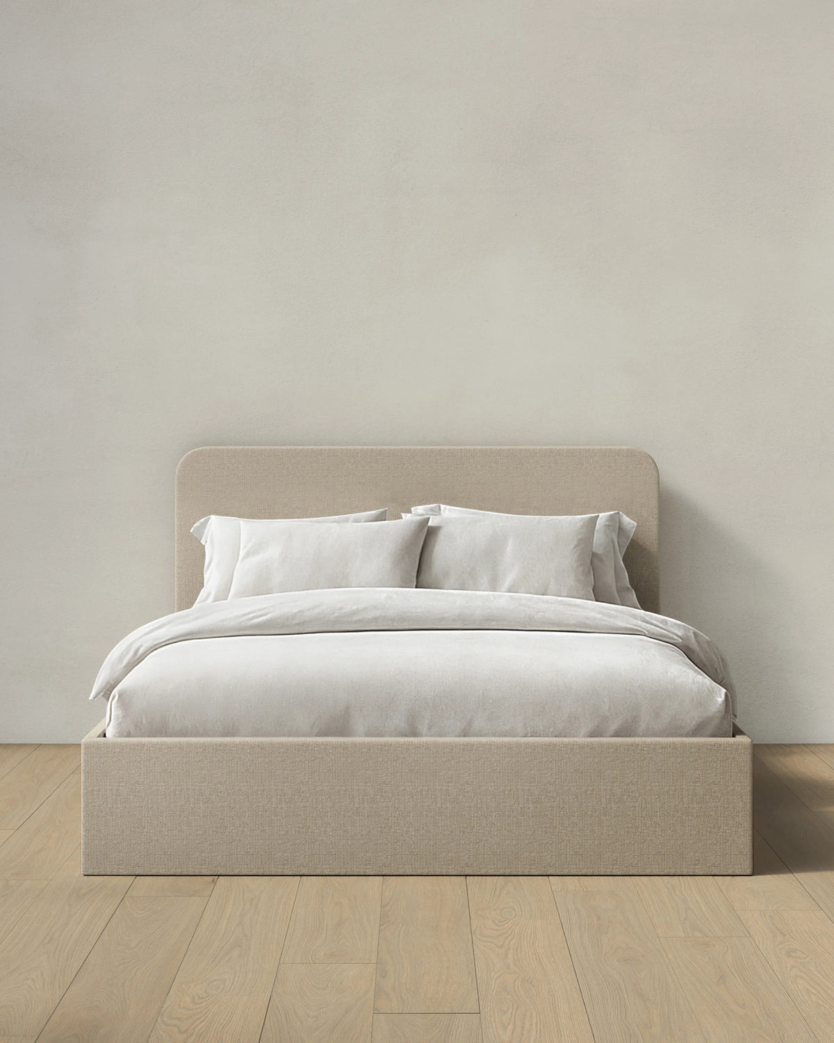 100% Linen Curved Bed - Full / Canvas