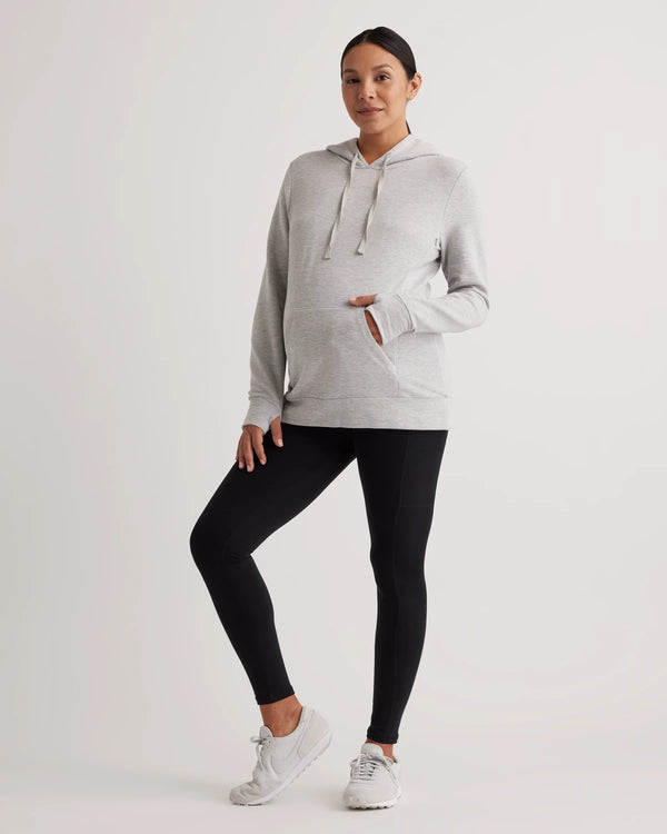 SuperSoft Fleece Maternity & Nursing Hoodie - XS / Off-White