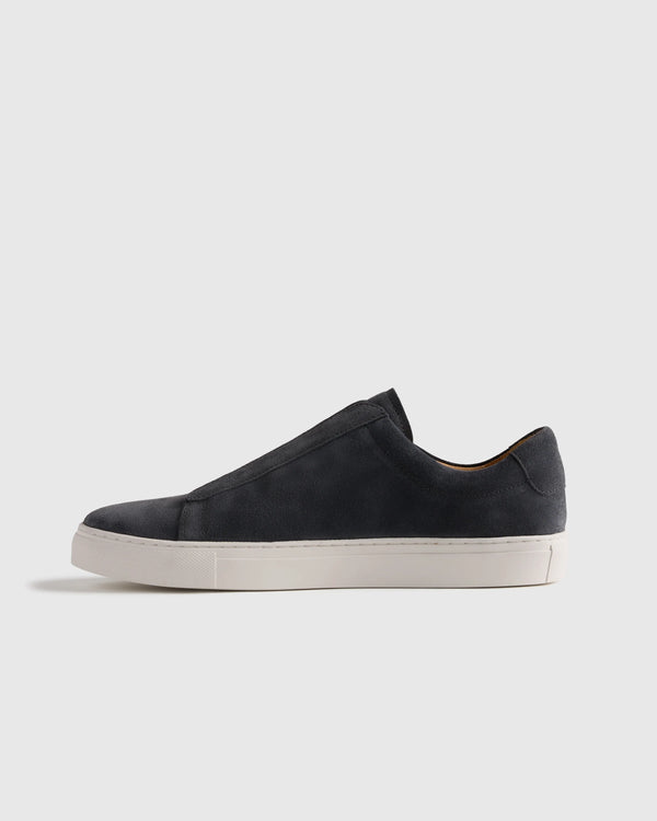Italian Suede Tailored Sneaker - 7 / Fog