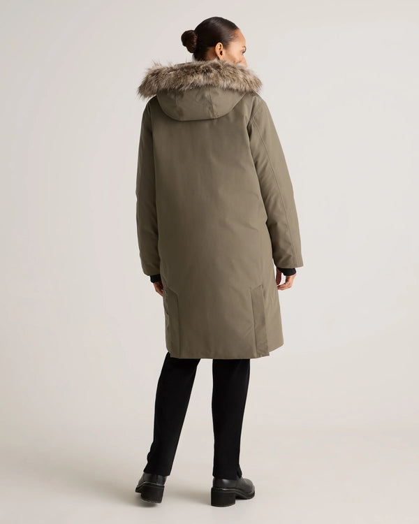Responsible Down Hooded Long Parka - XS / Storm Blue