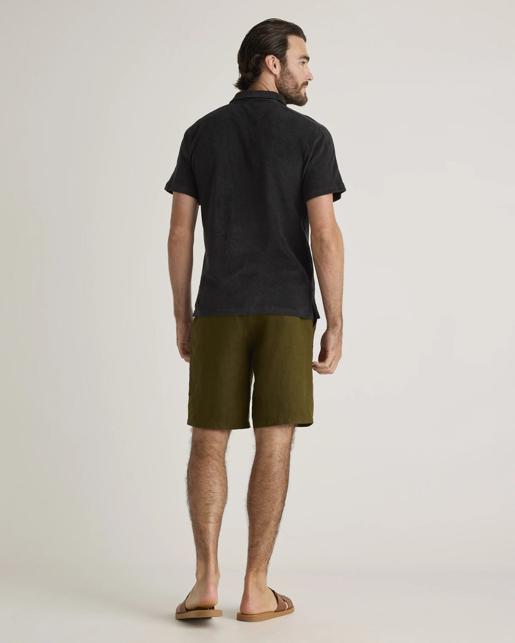 100% Organic Cotton Terry Towel Polo - S / Charcoal