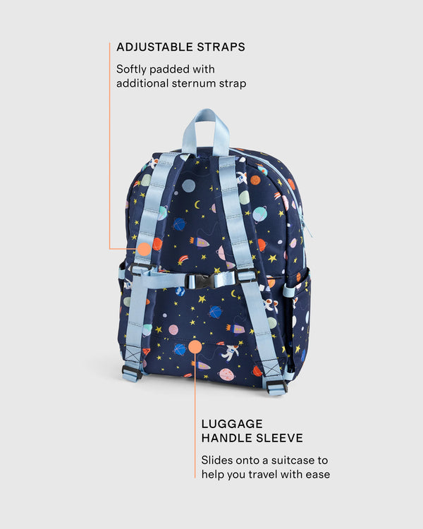 Recycled Double Pocket Backpack - One Size / Rainbow Clouds