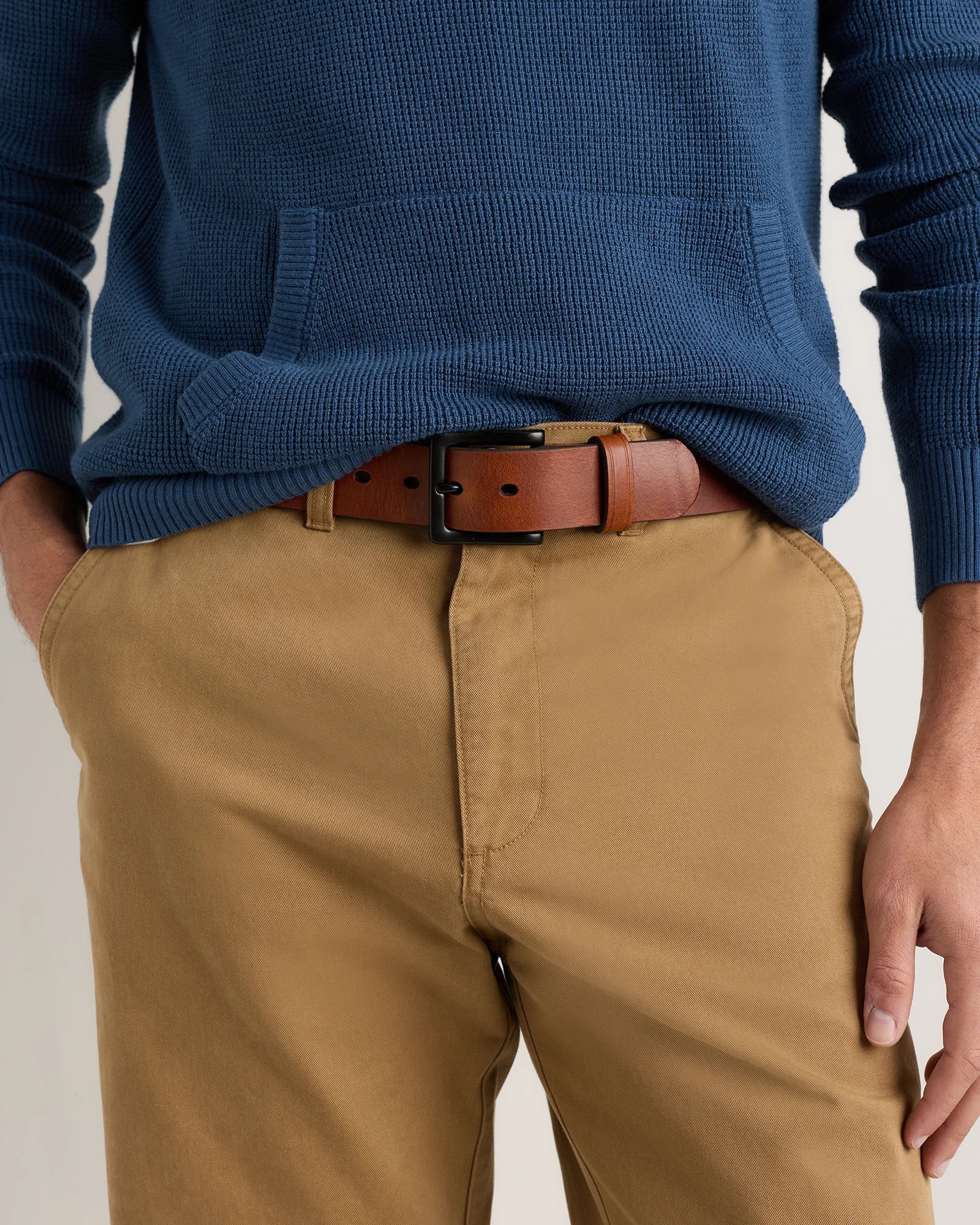Adam Heritage Leather Jeans Belt - 30 / Bourbon Secondary image