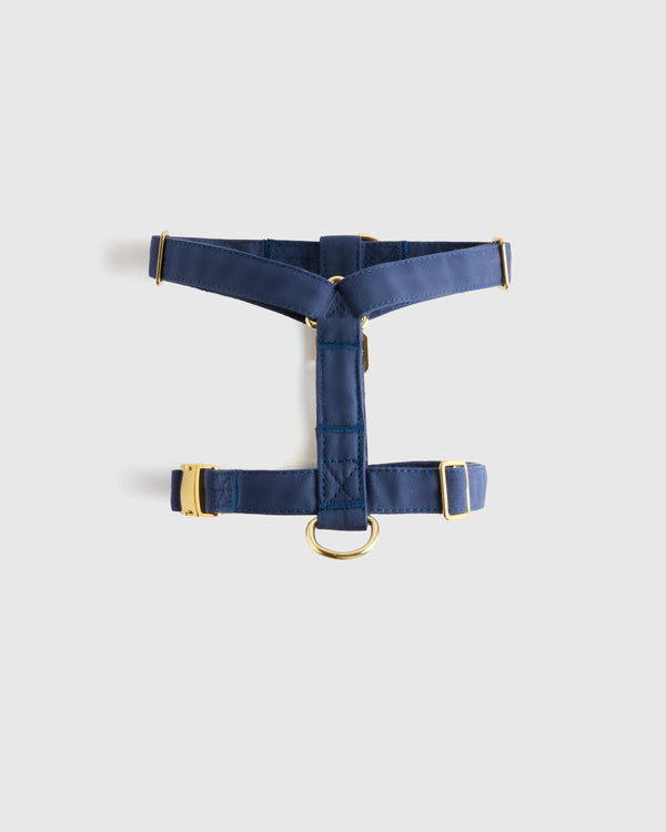 100% Cotton-Wrapped Nylon Dog Harness - XS / Navy