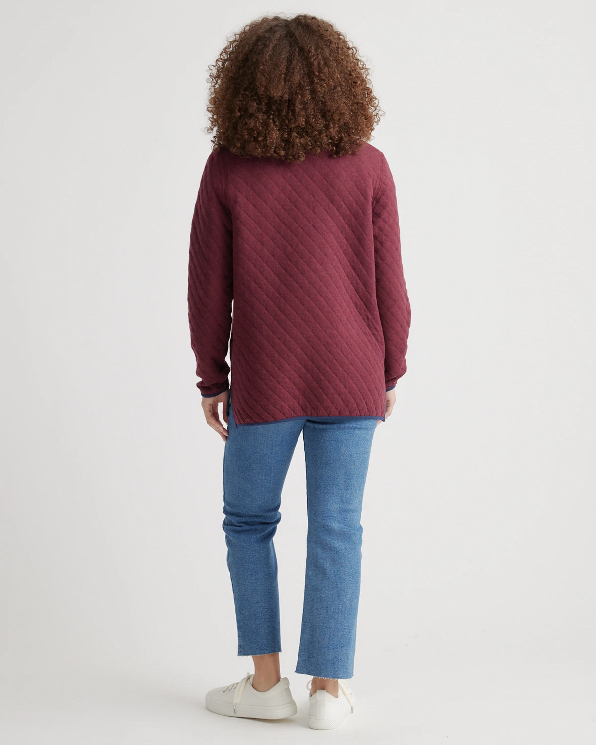 Reversible Quilted Pullover - XS / Charcoal/Grey