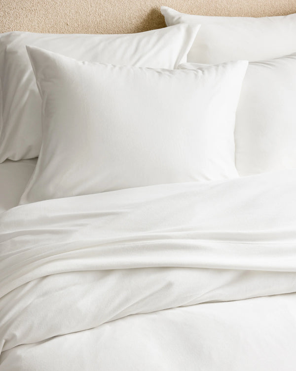 Organic Jersey Duvet Cover Set - Twin / Light Blue
