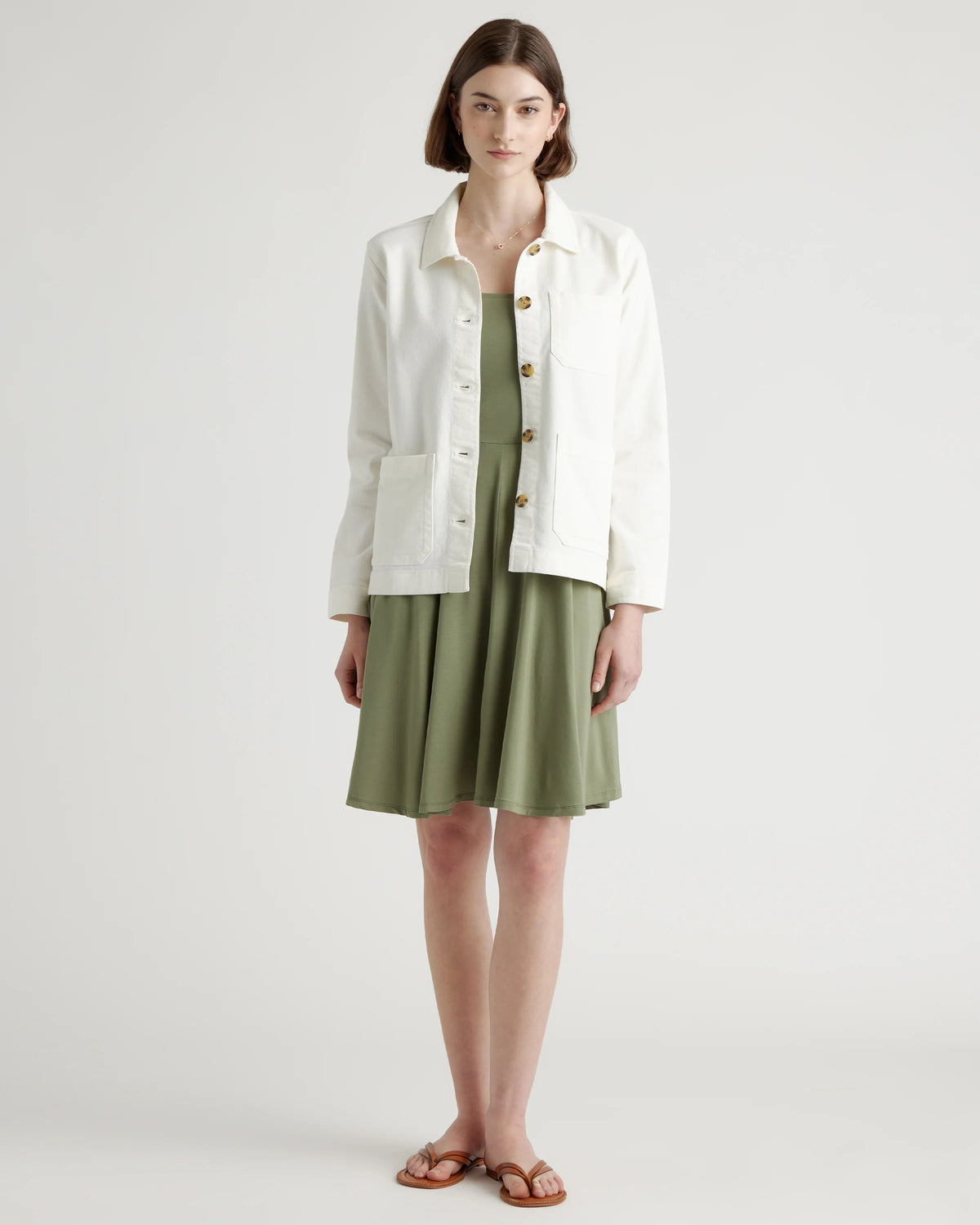 Organic Comfort Stretch Chore Jacket - XS / Vanilla