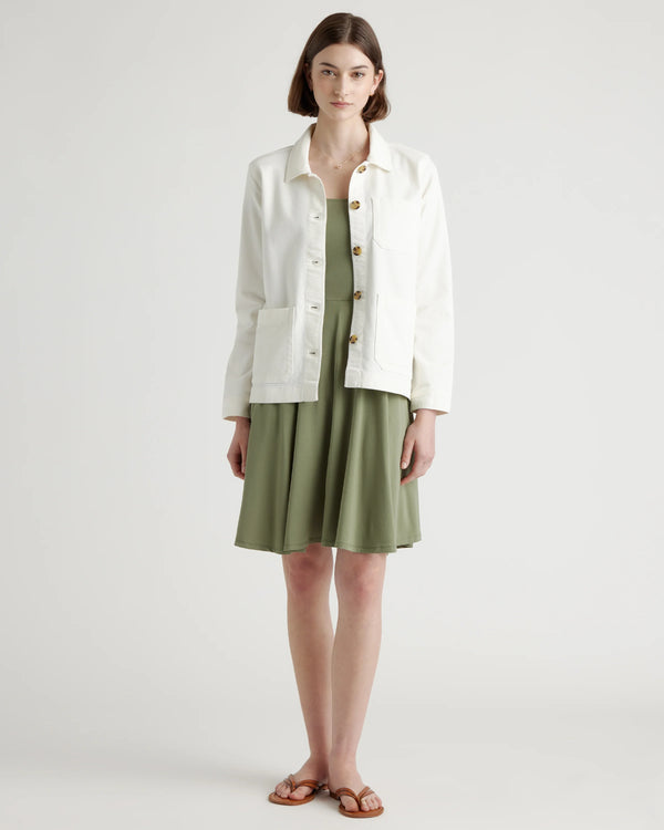 Organic Comfort Stretch Chore Jacket - XS / Vanilla