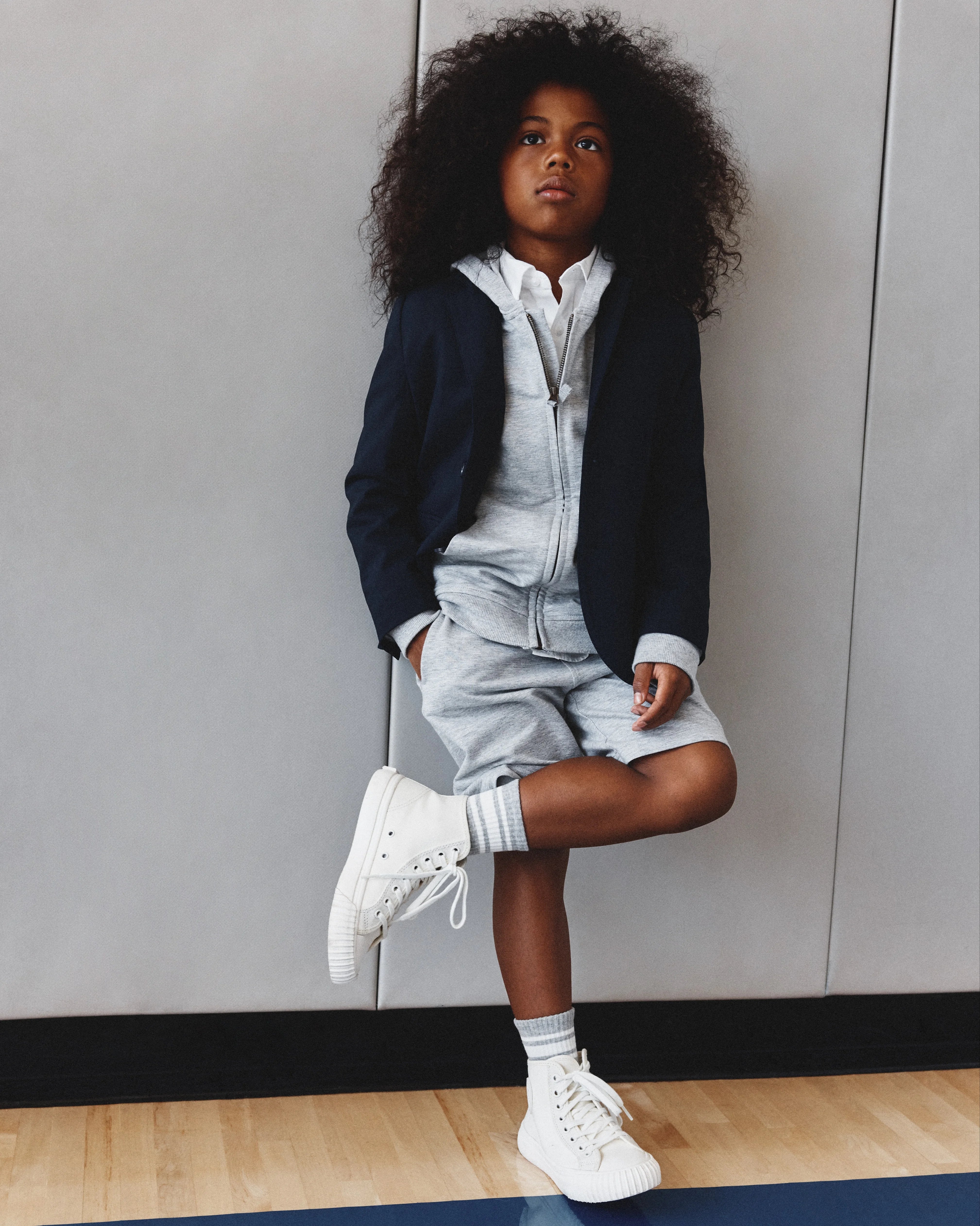 Organic Cotton French Terry Short - 6 / Heather Grey Secondary image
