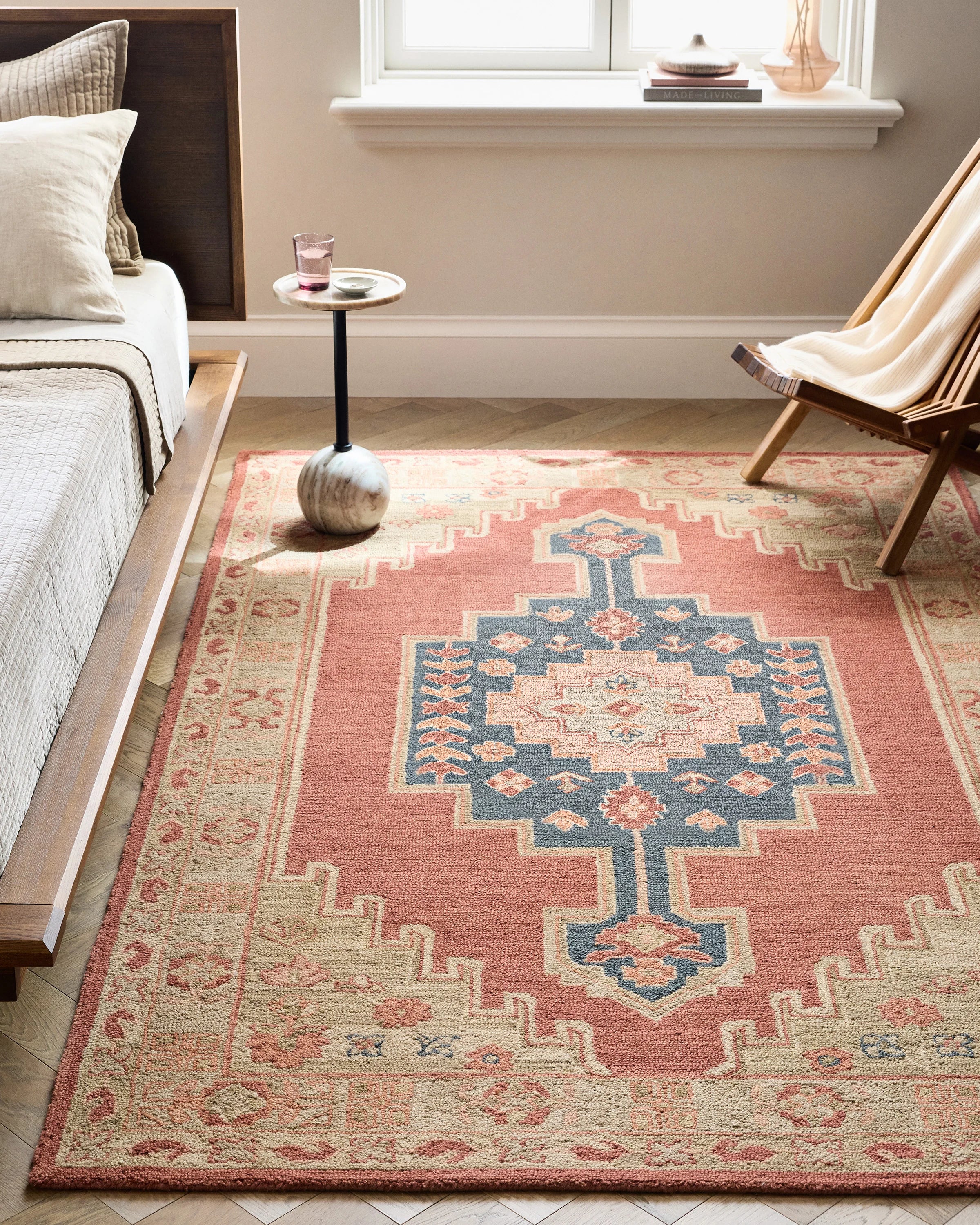 Lilia Wool Rug - 3' x 5' / Red Secondary image