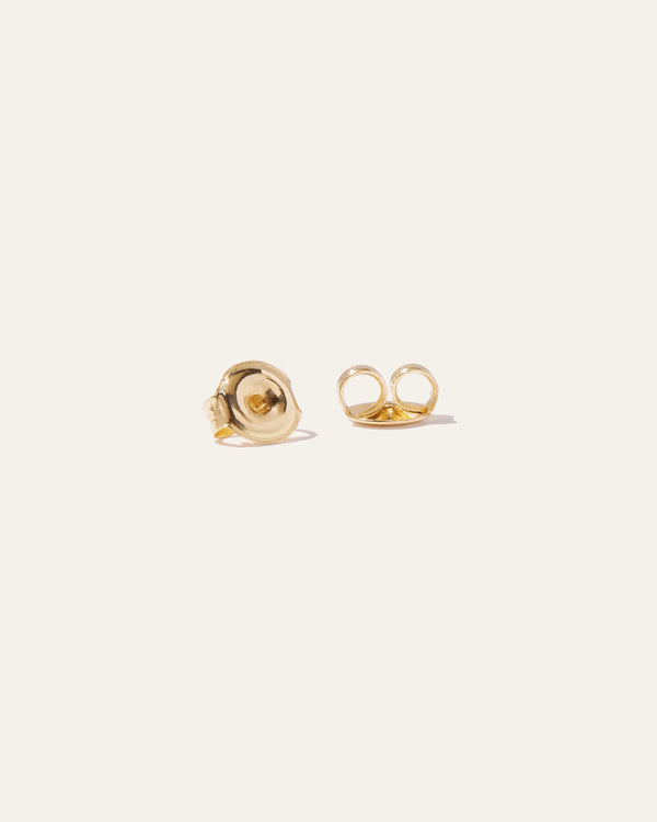 14K Diamond Pave Circle Studs - One Size / Yellow Gold