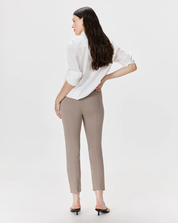 Ultra-Stretch Ponte Pintuck Ankle Pants - XS / Ecru