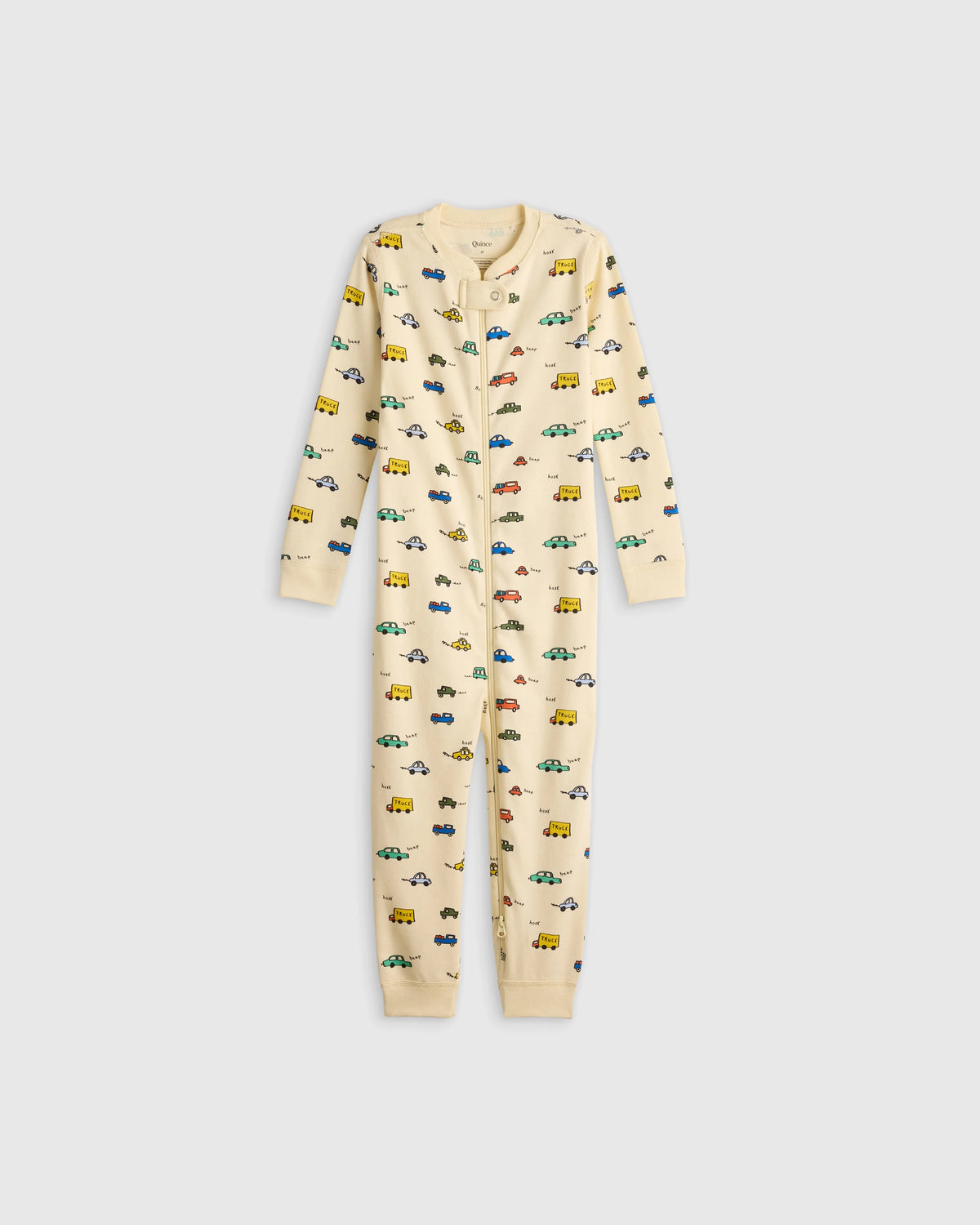 100% Organic Cotton One Piece Pajama - 2T / Navy Stripe